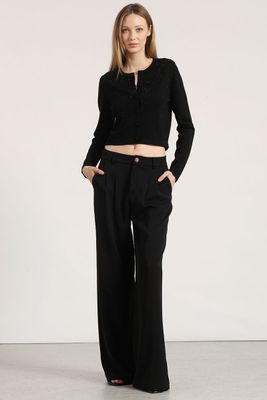 Pantalón ancho liola mujer negro