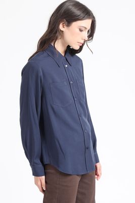 Imagen 2 del producto Blusa Larga Basica, Azul Marino Liola