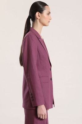 Imagen 2 del producto Blazer clásico entallado lino Liola mujer vino