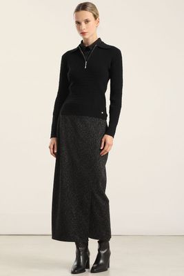 Imagen 2 del producto Jersey Punto Fantasia, Negro Liola