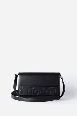 Cartera Logo Liola, Efecto Cuero, Negro Liola