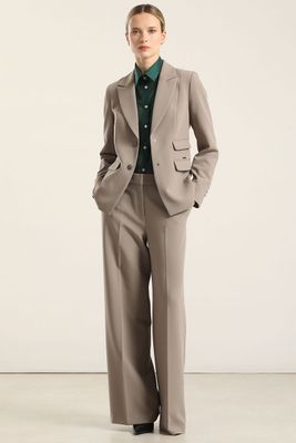 Imagen 2 del producto Blazer entallado, tapeta fantasia, topo Liola