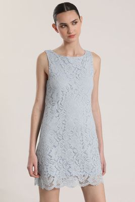 Vestido encaje Liola mujer celeste