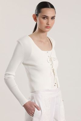 Imagen 1 del producto Cardigan con amarras Liola mujer crudo