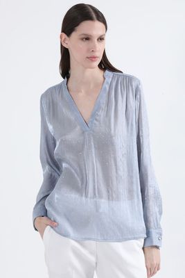 Blusa Fantasia Strass, Celeste Liola