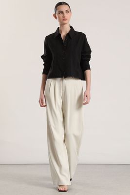 Imagen 2 del producto Camisa con cinta liola mujer negro