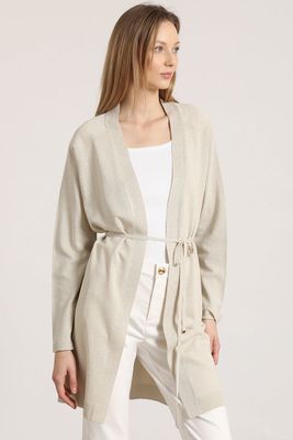 Imagen 2 del producto Tapado largo con hilo metalizado Liola mujer beige