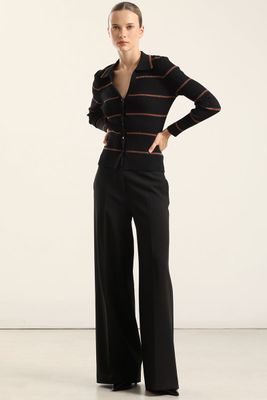 Imagen 2 del producto Cardigan punto retro, hilo metalizado, negro Liola