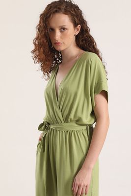 Imagen 2 del producto Enterito cruzado Liola mujer verde