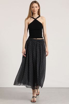 Imagen 2 del producto Falda midi estampado Liola mujer negro