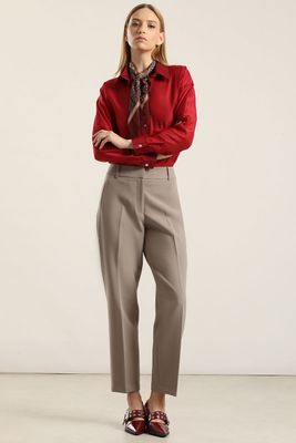 Imagen 2 del producto Pantalón sastre, tiro alto, topo Liola