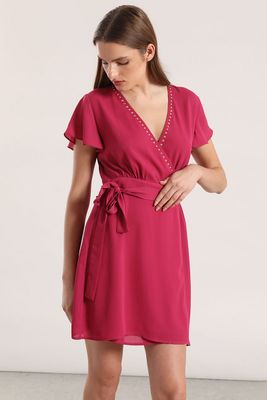 Vestido corto mujer Liola fucsia
