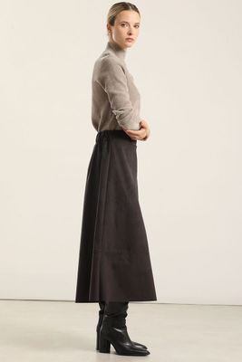 Imagen 2 del producto Falda larga, suede, gris Liola