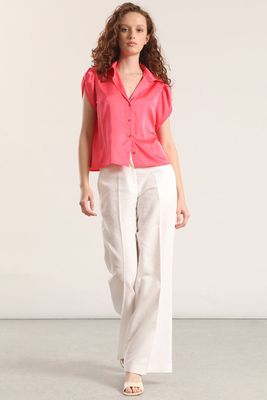 Imagen 2 del producto Blusa satin liola mujer coral