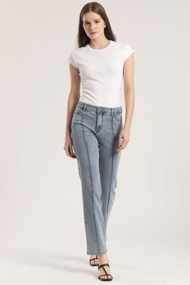 Jeans slim denim Liola mujer azul