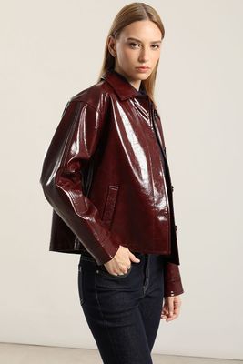 Imagen 2 del producto Chaqueta Efecto Charol,Burdeo Liola