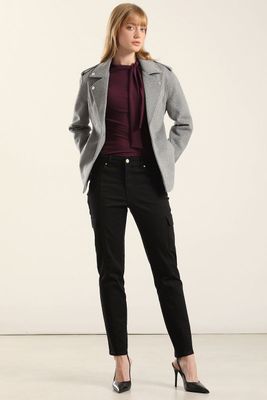 Imagen 2 del producto Chaqueta Biker Muflon Fantasia, Gris Liola