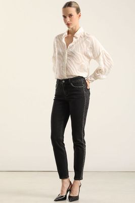 Imagen 2 del producto Blusa Fantasia Cebra Semitransparente, Beige Liola