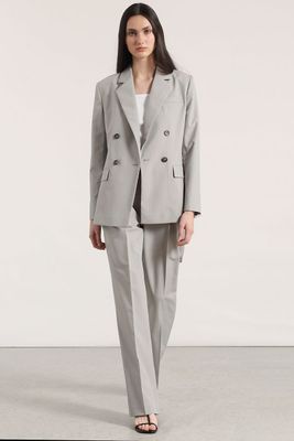 Imagen 2 del producto Pantalón ancho con pinza liola mujer gris