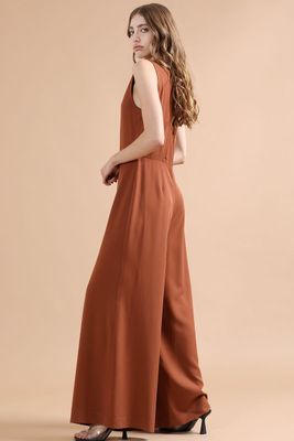 Imagen 2 del producto Enterito Recto, Espalda Escote Fantasia, Café Liola