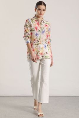 Imagen 2 del producto Blusa voile estampado Liola mujer crudo