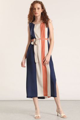 Imagen 2 del producto Vestido midi estampado Liola mujer azul