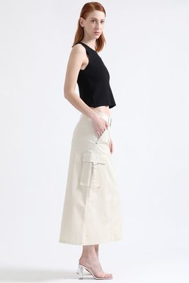 Imagen 2 del producto Falda Cargo Gabardina Crudo Liola