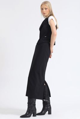 Imagen 2 del producto Falda Tubo Midi, Negro Liola