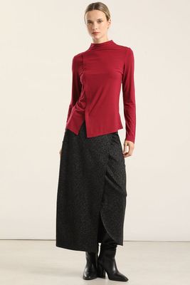 Imagen 2 del producto Top Abertura Pasada Asimetrica, Burdeo Liola