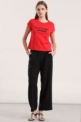 Imagen 2 del producto Polera spandex texto mujer Liola rojo