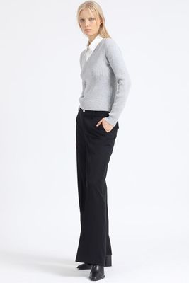 Imagen 2 del producto Sweater Basico Tejido Punto, Gris Liola