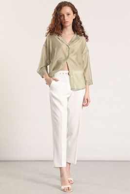 Imagen 2 del producto Blusa semitransparente liola mujer verde