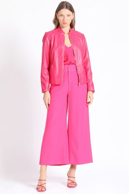 Imagen 2 del producto Chaqueta Efecto Cuero, Fucsia Liola