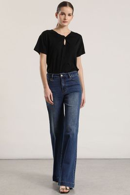 Jeans bootcut Liola mujer azul