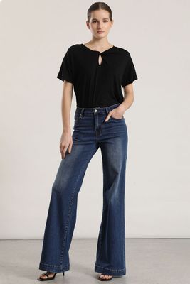 Imagen 2 del producto Jeans bootcut Liola mujer azul