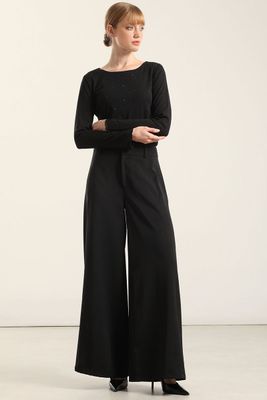 Imagen 2 del producto Top Aplicacion Strass, Negro Liola