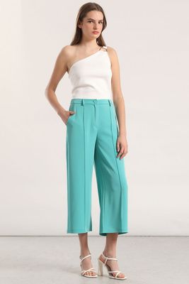 Pantalón sastre liola mujer turquesa