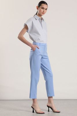 Pantalón sastre liola mujer celeste