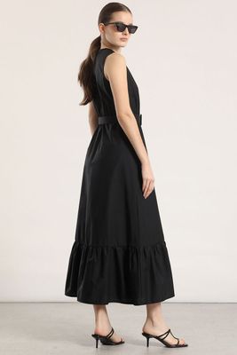 Imagen 2 del producto Vestido midi acampanado Liola mujer negro