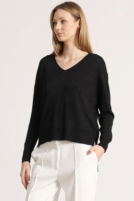 Tejido aberturas liola mujer negro