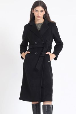 Imagen 2 del producto Abrigo Largo Sin Forro, Muflon Melange, Negro Liola