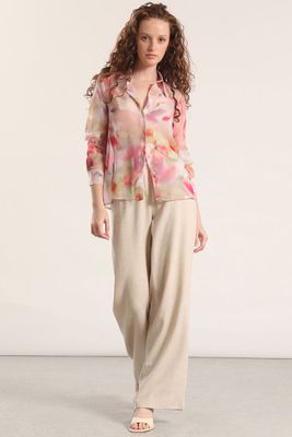 Imagen 2 del producto Blusa semitransparente acuarela liola mujer rosa