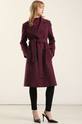 Imagen 2 del producto Abrigo Largo, Muflon Melange Ciruela Liola