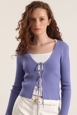Cardigan con amarras Liola mujer arandano