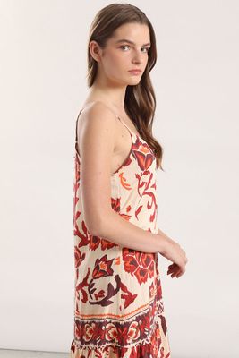 Imagen 2 del producto Vestido maxi estampado Liola mujer naranjo