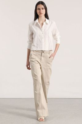 Imagen 2 del producto Camisa con cinta liola mujer crudo