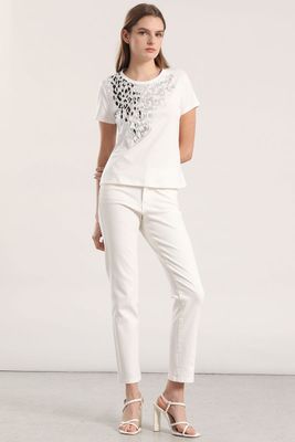 Imagen 2 del producto Polera estampado animal folia mujer liola crudo