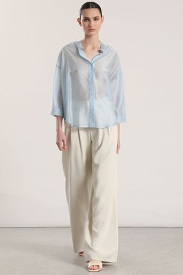 Imagen 2 del producto Blusa semitransparente liola mujer celeste