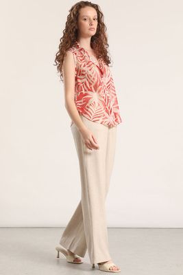 Imagen 2 del producto Blusa semitransparente estampado liola mujer naranjo