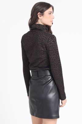 Imagen 2 del producto Beatle Fantasia Leopardo Con Hilo Metalizado, Cafe Liola